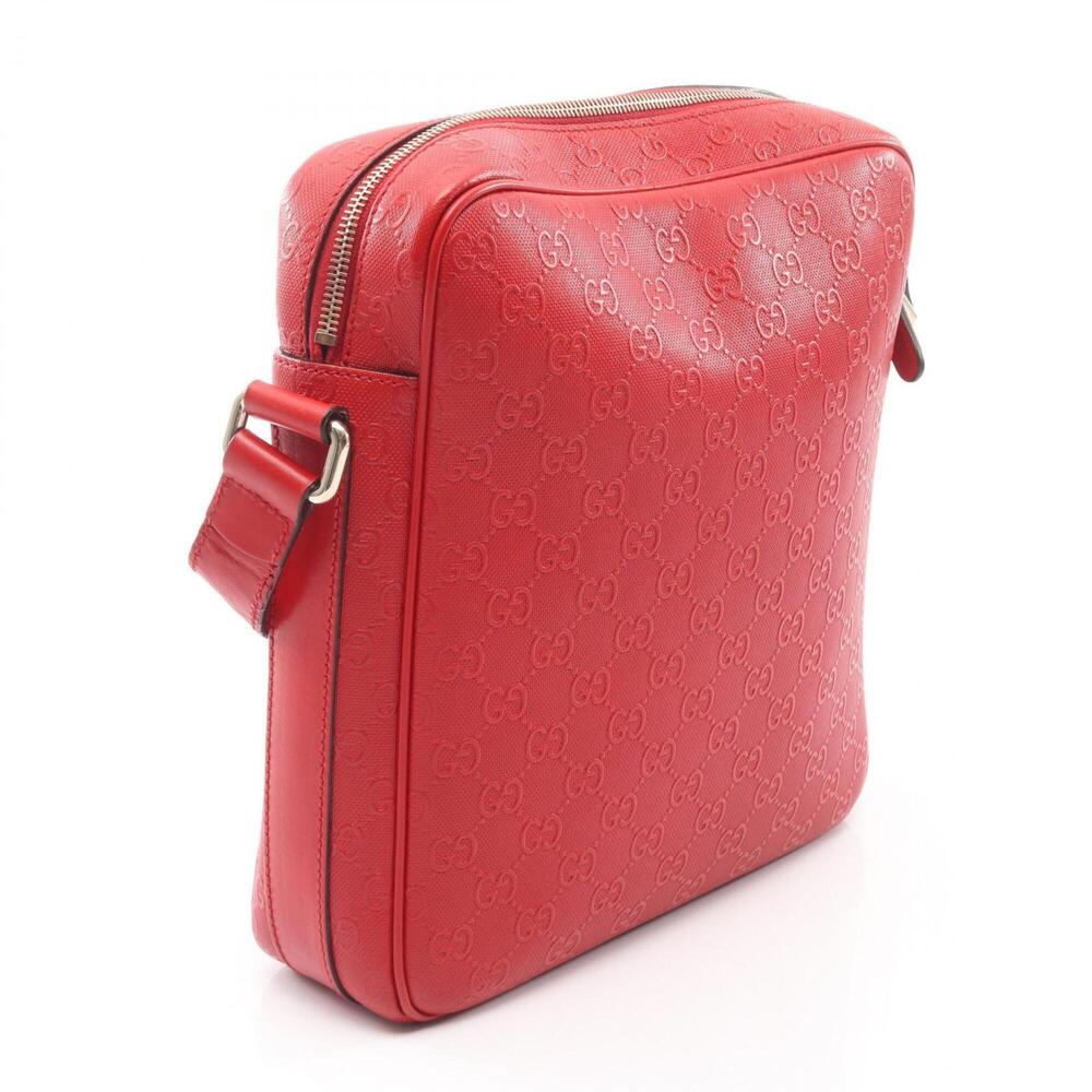 GUCCI Red Leather Shoulder Bag - Picture 2 of 7